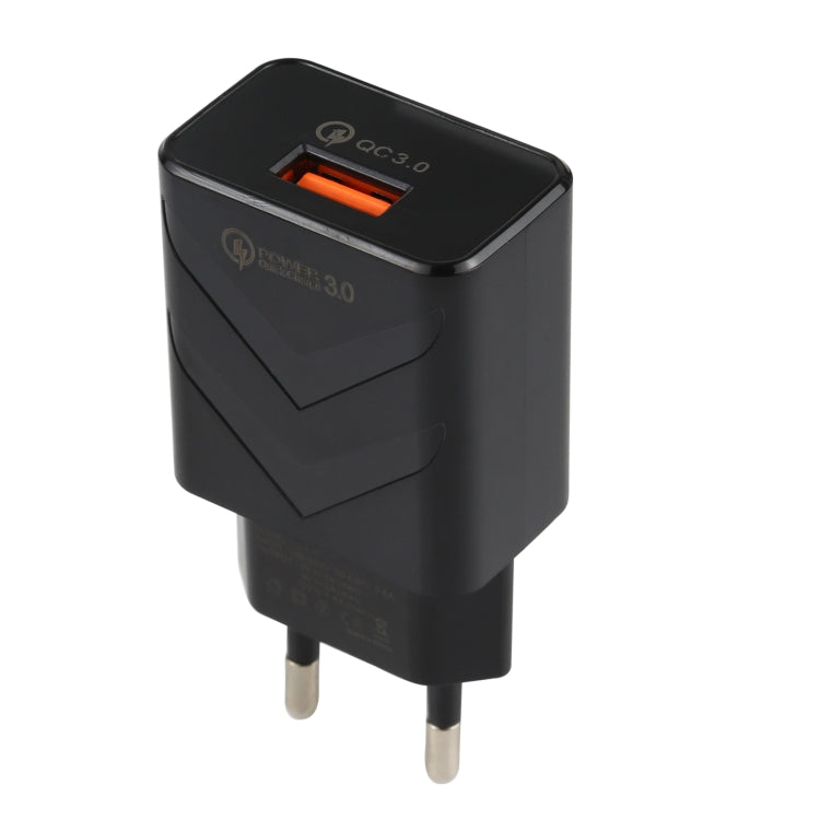 LZ-715 18W QC3.0 USB Single Port Fast Travel Charger, EU Plug, EU Plug