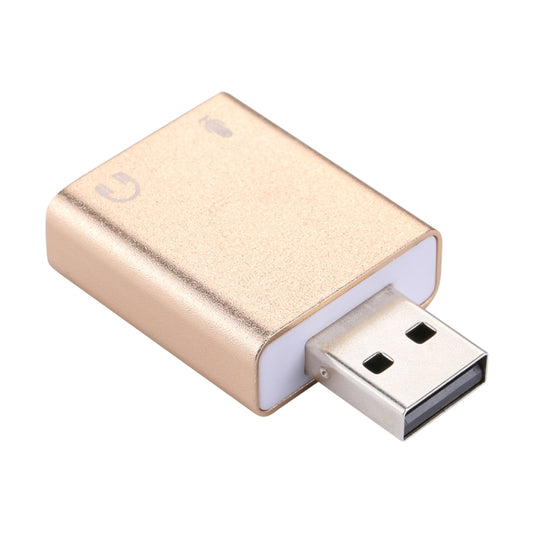 Aluminum Shell 3.5mm Jack External USB Sound Card HIFI Magic Voice 7.1 Channel Adapter Free Drive for Computer, Desktop, Speakers, Headset, Microphone