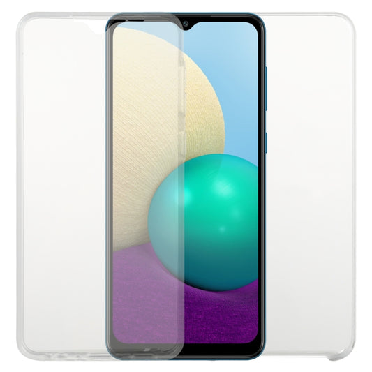 For Samsung Galaxy A02 PC+TPU Ultra-Thin Double-Sided All-Inclusive Transparent Mobile Phone Case