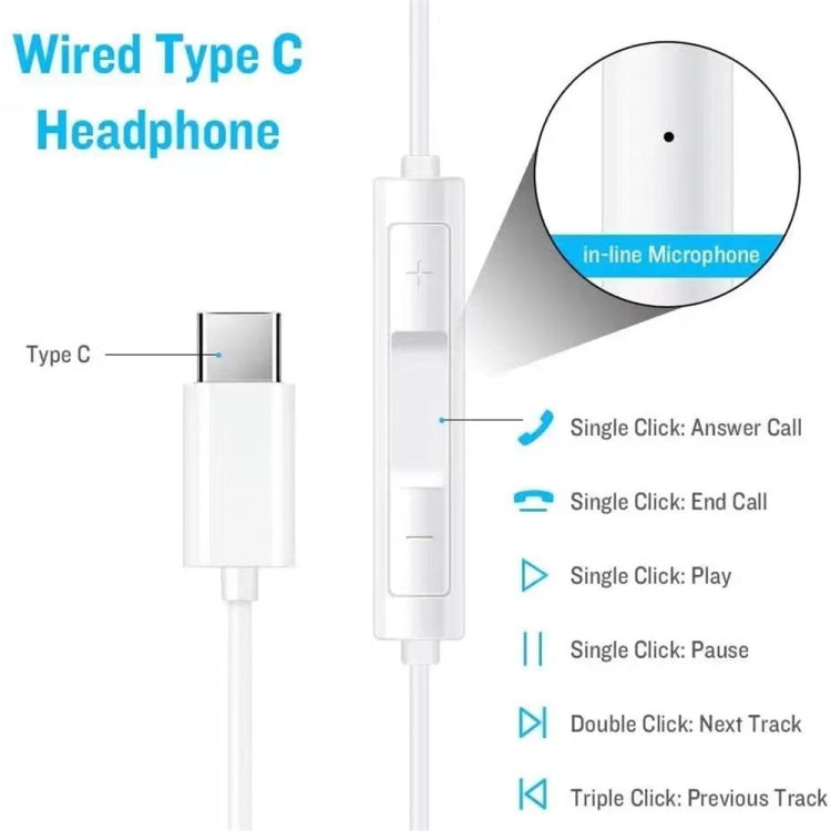 USB-C / Type-C Interface Stereo Music Earphone, Stereo Music Earphone
