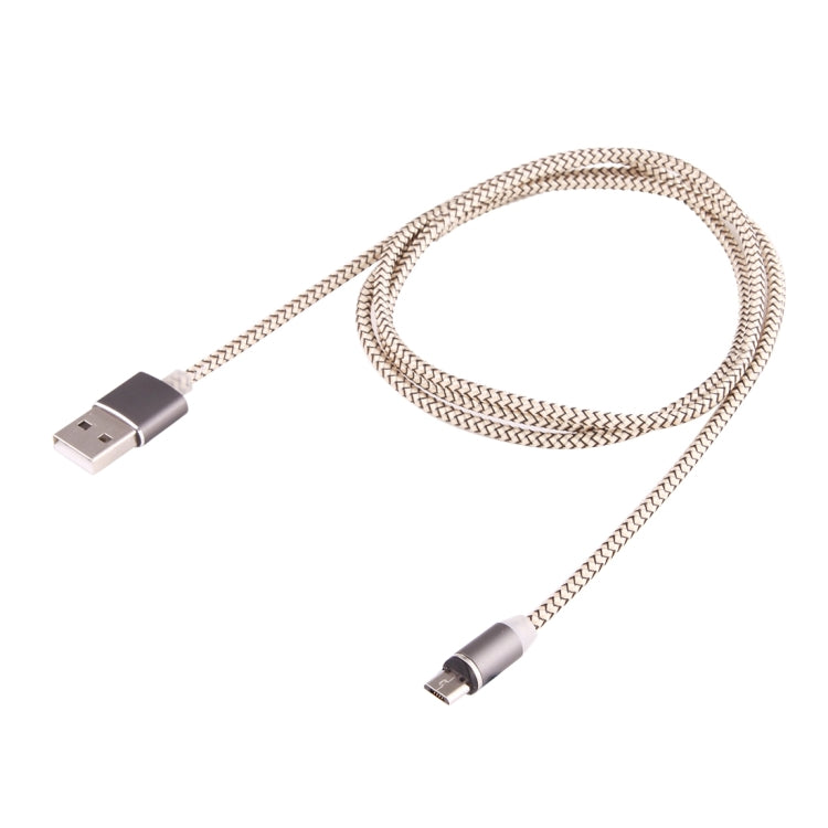 360 Degree Rotation 1m Weave Style Micro USB to USB 2.0 Strong Magnetic Charger Cable with LED Indicator