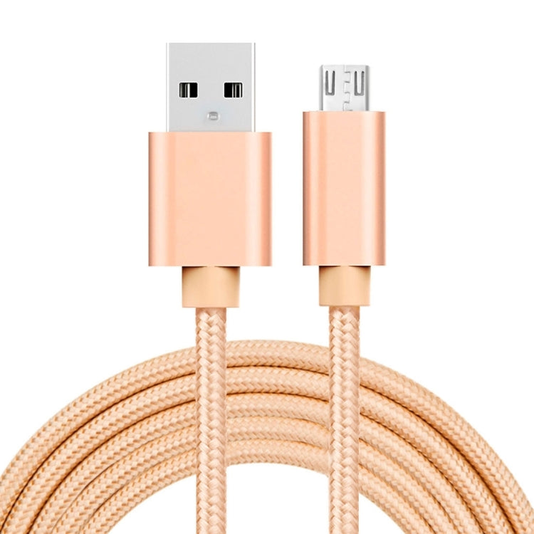 2m 3A Woven Style Metal Head Micro USB to USB Data / Charger Cable, 2m Micro USB