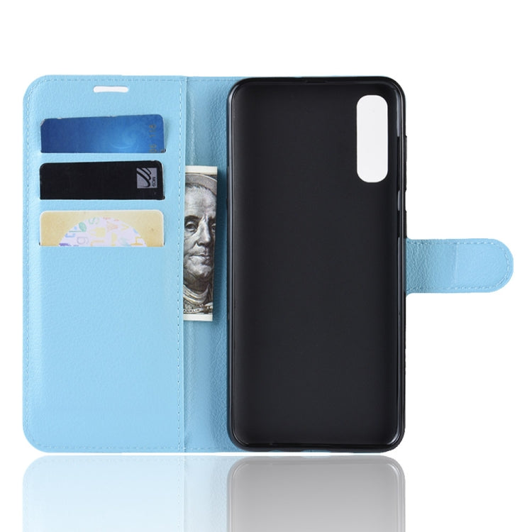 Litchi Texture Horizontal Flip Leather Case for Galaxy A70, with Wallet & Holder & Card Slots