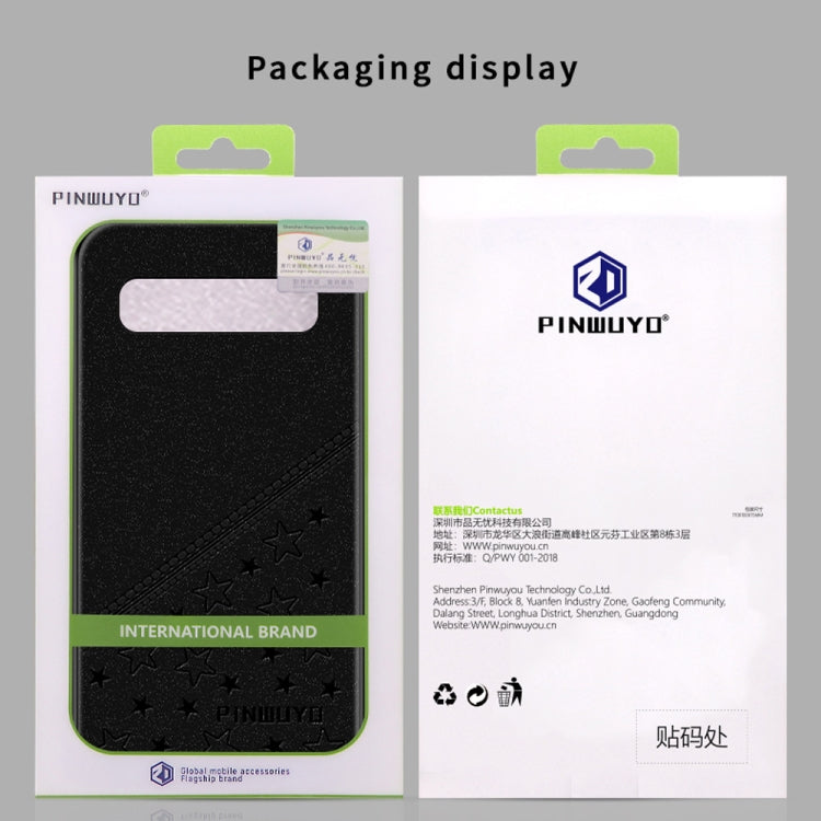 PINWUYO Full Coverage Waterproof Shockproof PC+TPU+PU Case for Galaxy S10, For Galaxy S10