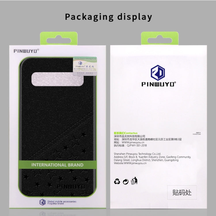 PINWUYO Full Coverage Waterproof Shockproof PC+TPU+PU Case for Galaxy S10+, For Galaxy S10+