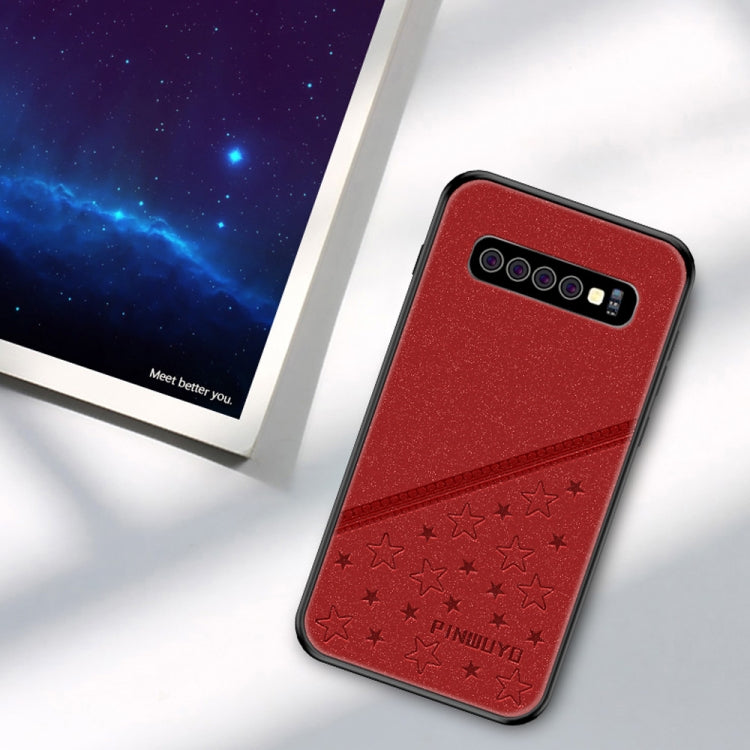 PINWUYO Full Coverage Waterproof Shockproof PC+TPU+PU Case for Galaxy S10+, For Galaxy S10+