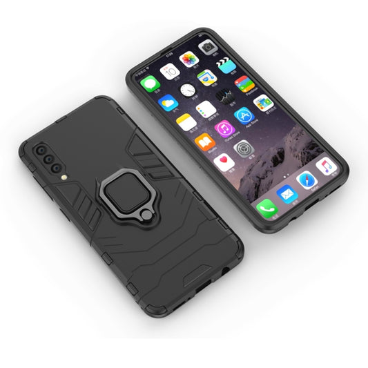 Shockproof PC + TPU Protective Case for Galaxy A50, with Magnetic Ring Holder