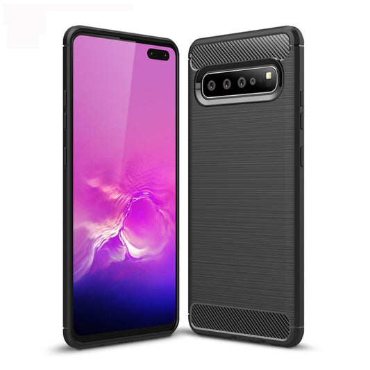 Brushed Texture Carbon Fiber TPU Case for Galaxy S10 5G