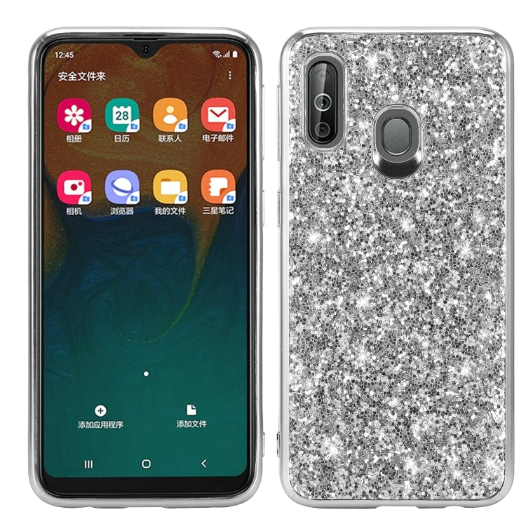 Glittery Powder Shockproof TPU Case for Galaxy A40