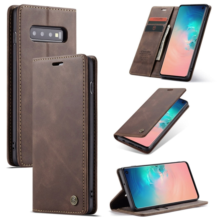 CaseMe-013 Multifunctional Retro Frosted Horizontal Flip Leather Case for Galaxy S10, with Card Slot & Holder & Wallet, For Galaxy S10