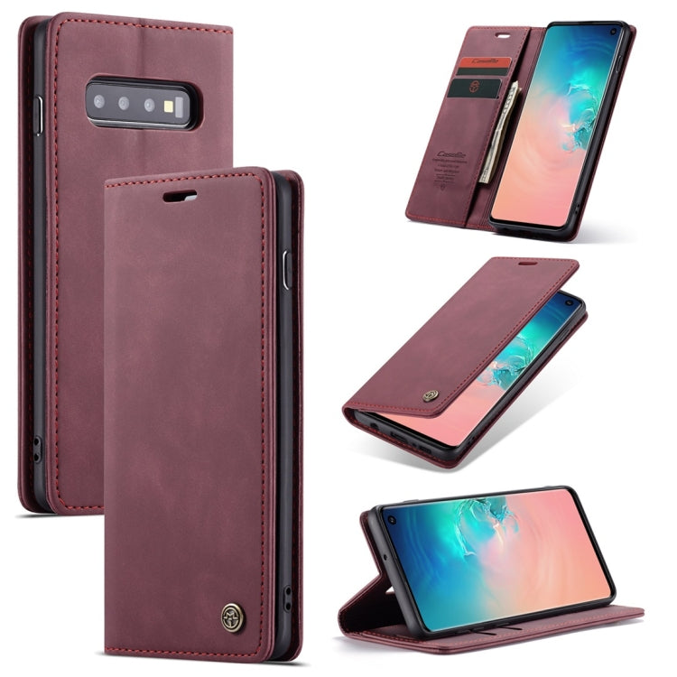 CaseMe-013 Multifunctional Retro Frosted Horizontal Flip Leather Case for Galaxy S10, with Card Slot & Holder & Wallet, For Galaxy S10