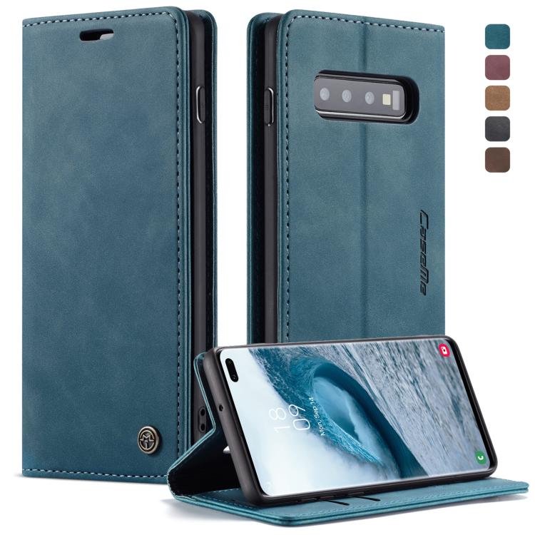 CaseMe-013 Multifunctional Retro Frosted Horizontal Flip Leather Case for Galaxy S10 Plus, with Card Slot & Holder & Wallet