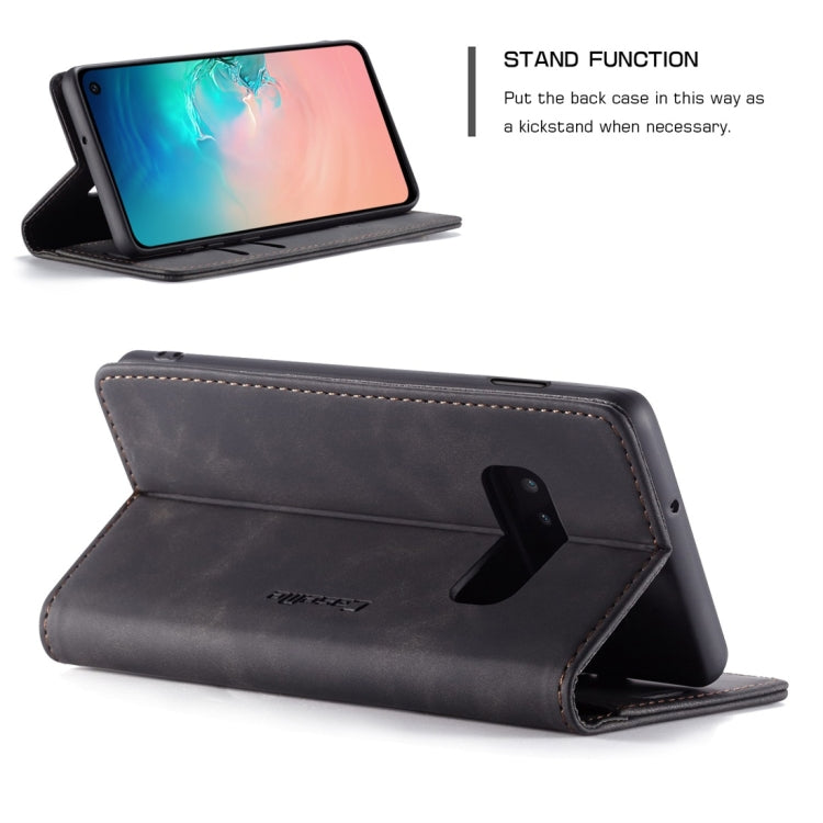 CaseMe-013 Multifunctional Retro Frosted Horizontal Flip Leather Case for Galaxy S10 E, with Card Slot & Holder & Wallet