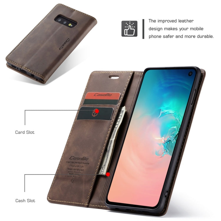 CaseMe-013 Multifunctional Retro Frosted Horizontal Flip Leather Case for Galaxy S10 E, with Card Slot & Holder & Wallet, For Galaxy S10 E