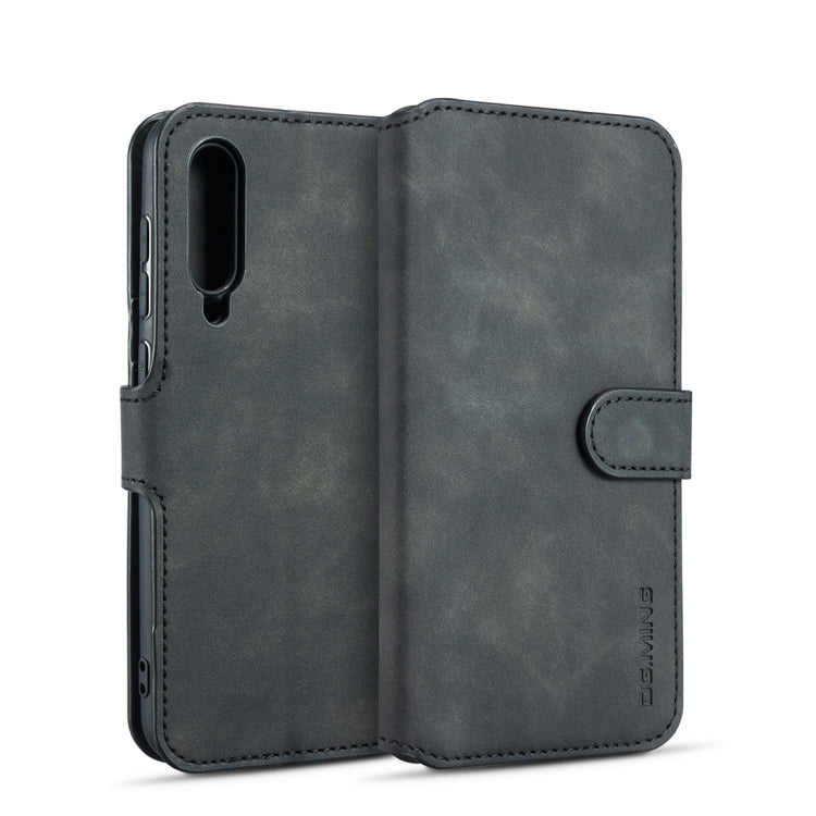 DG.MING Retro Oil Side Horizontal Flip Case for Galaxy A50, with Holder & Card Slots & Wallet