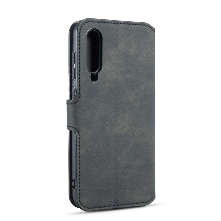 DG.MING Retro Oil Side Horizontal Flip Case for Galaxy A50, with Holder & Card Slots & Wallet