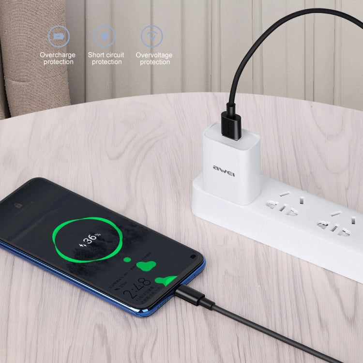 awei CL-77M 5A USB to Micro USB Interface Smart Fast Charge TPE Data Cable, Cable Length: 1m, Micro USB