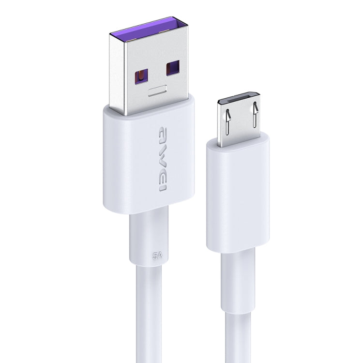 awei CL-77M 5A USB to Micro USB Interface Smart Fast Charge TPE Data Cable, Cable Length: 1m, Micro USB