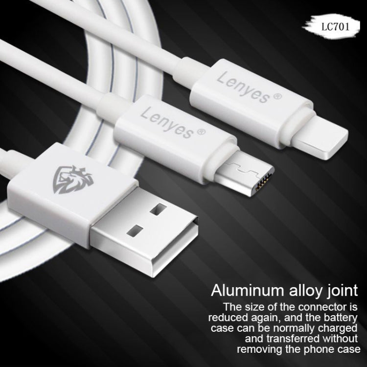 Lenyes LC701 2m 2.0A Output USB to Micro USB PVC Data Sync Fast Charging Cable, 2m Micro USB