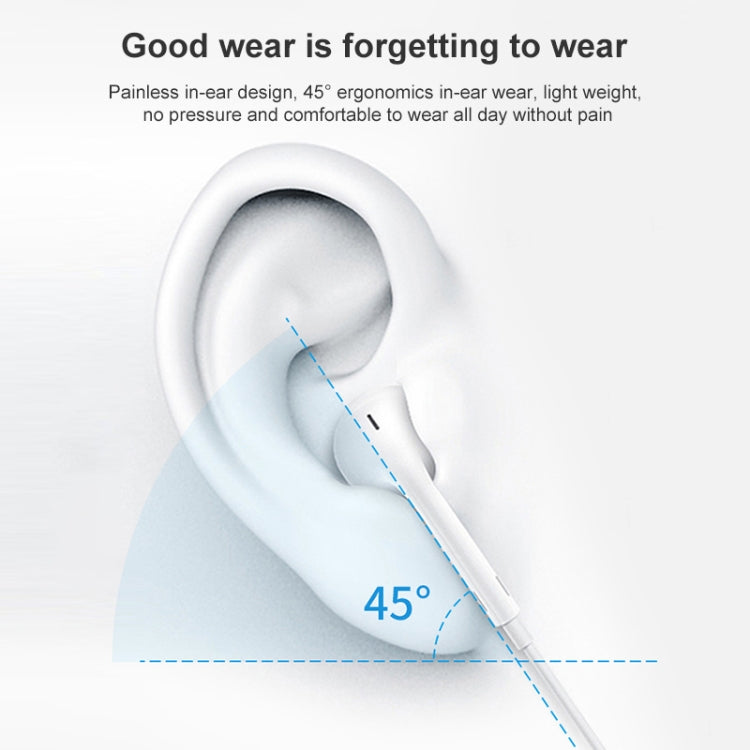 WIWU Earbuds 303 USB-C / Type-C Interface Wired Wire-controlled Earphone, Earbuds 303