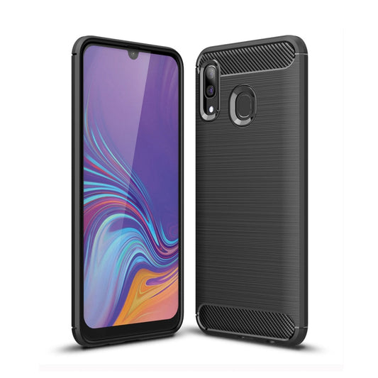Brushed Texture Carbon Fiber TPU Case for Galaxy A40