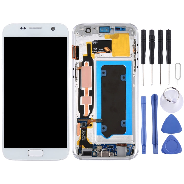 LCD Screen and Digitizer Full Assembly with Frame for Galaxy S7 / G930V, For Samsung Galaxy S7, For Samsung Galaxy S7 / G930V, For Samsung Galaxy S7 (Frame)