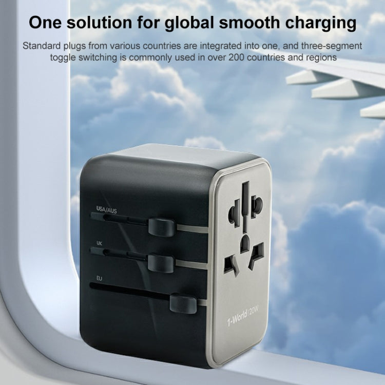 MOMAX UA11 1-World 20W PD Global Travel Fast Charger Power Adapter