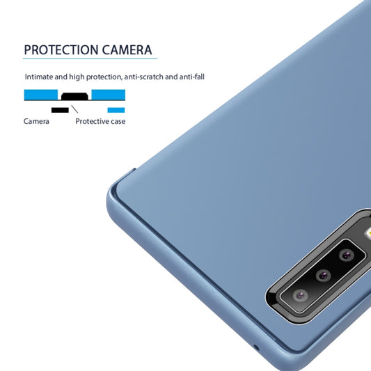 Electroplating Mirror Horizontal Flip Leather Case for Galaxy A70 , with Holder