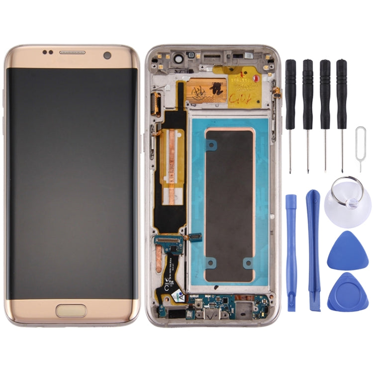 Original LCD Screen and Digitizer Full Assembly with Frame & Charging Port Board & Volume Button & Power Button For Galaxy S7 Edge / G935F, For Samsung Galaxy S7 Edge / G935F, For Galaxy S7 Edge / G935F (Frame), For Galaxy S7 Edge /G935F