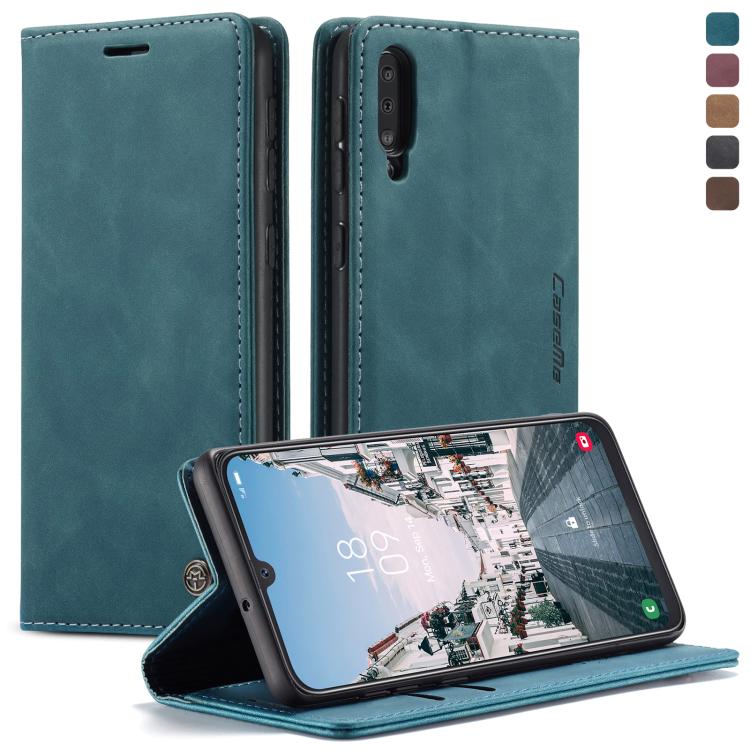 CaseMe-013 Multifunctional Retro Frosted Horizontal Flip Leather Case for Galaxy A30S / A50S / A50, with Card Slot & Holder & Zipper Wallet & Photo Frame