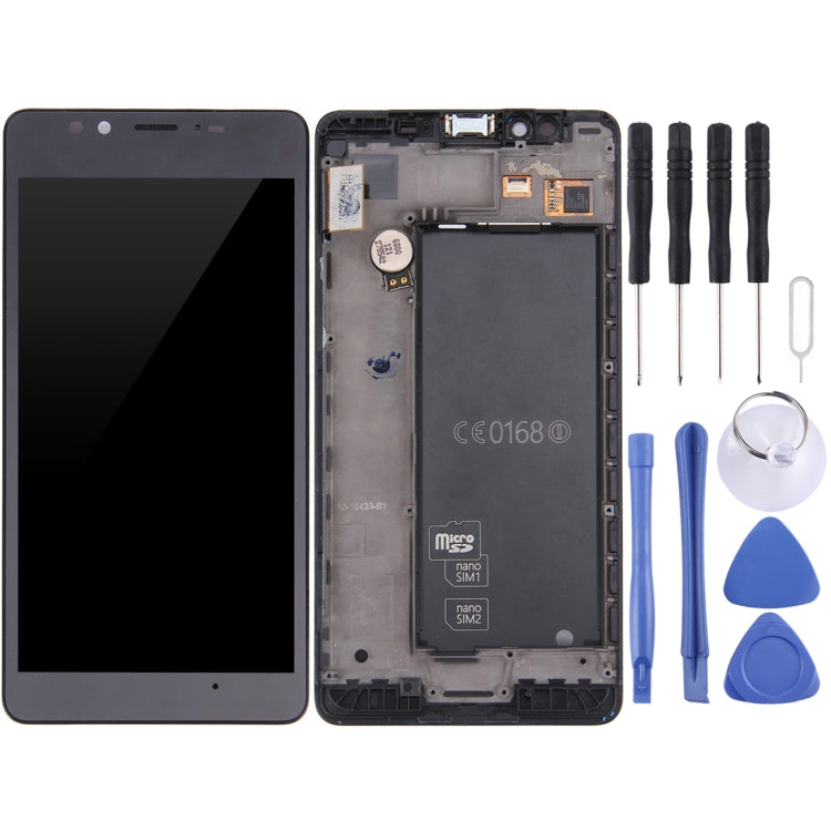 LCD Screen and Digitizer Full Assembly with Frame For Microsoft Lumia 950 , For Lumia 950 with Frame Black