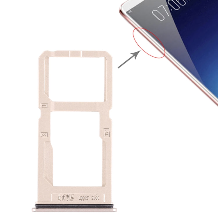 For Vivo X20 Plus SIM Card Tray + SIM Card Tray / Micro SD Card Tray, For Vivo X20 Plus