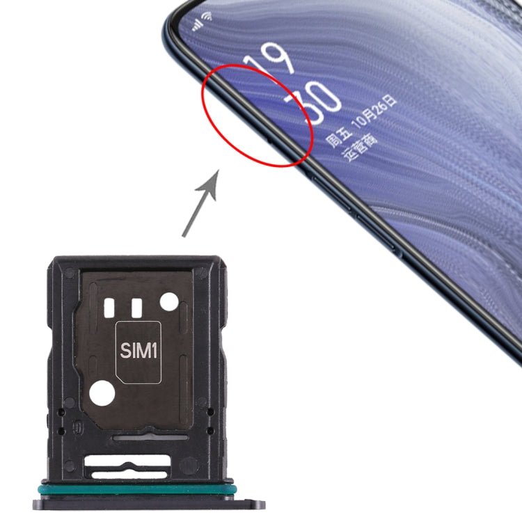 For OPPO Reno 10x zoom SIM Card Tray + SIM Card Tray / Micro SD Card Tray, For OPPO Reno 10x zoom