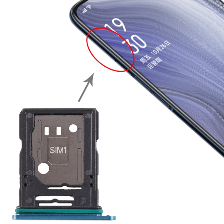 For OPPO Reno 10x zoom SIM Card Tray + SIM Card Tray / Micro SD Card Tray, For OPPO Reno 10x zoom