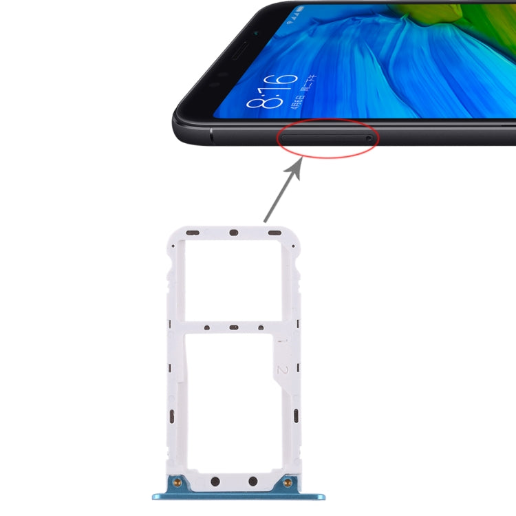2 SIM Card Tray / Micro SD Card Tray for Xiaomi Redmi 5 Plus, For Xiaomi Redmi 5 Plus, For Redmi  5 Plus, Fo r Xiaomi Redmi 5 Plus