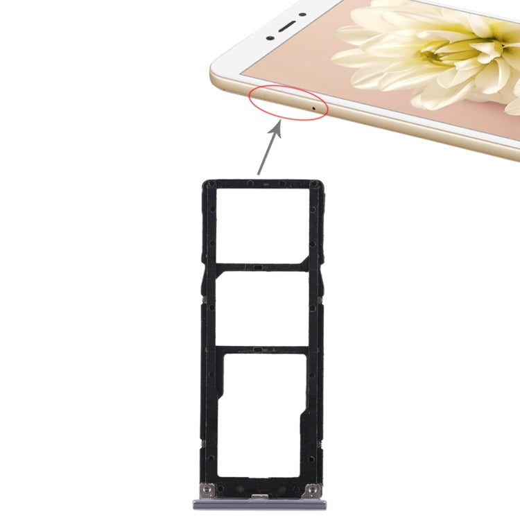 2 SIM Card Tray + Micro SD Card Tray for Xiaomi Redmi Note 5A, Redmi Note 5A, For Xiaomi Redmi Note 5A