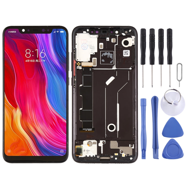 LCD Screen and Digitizer Full Assembly with Frame & Side Keys for Xiaomi Mi 8, For Xiaomi Mi 8, For Mi 8 (Rose Gold)
