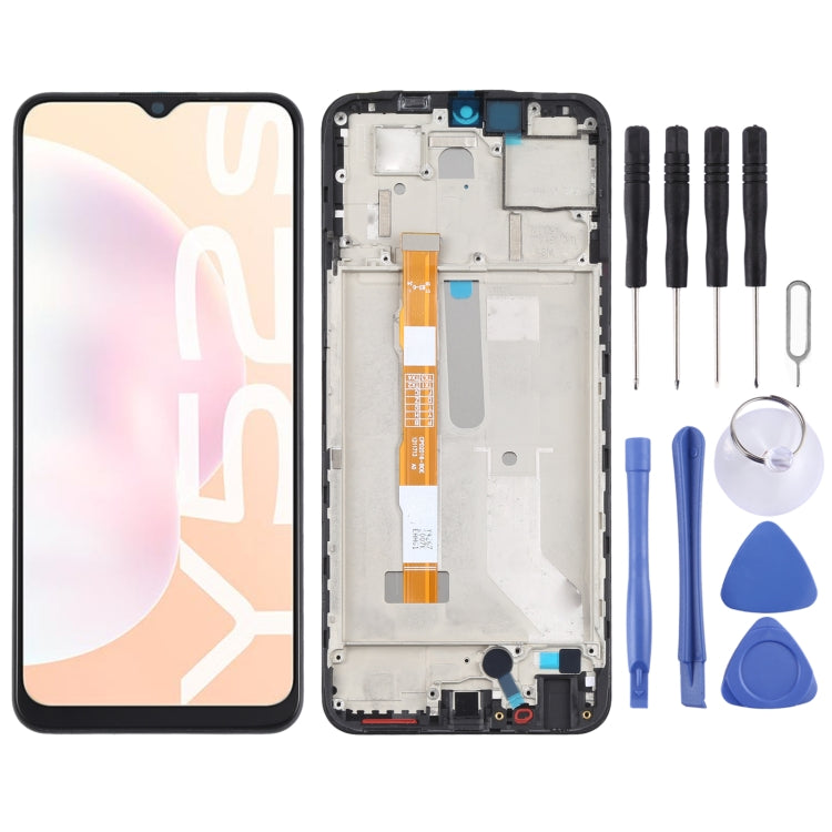 LCD Screen and Digitizer Full Assembly with Frame for Vivo Y52s V2057A, For Vivo Y52s