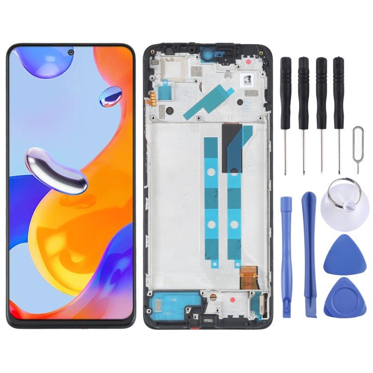 Original AMOLED LCD Screen For Xiaomi Redmi Note 11 Pro 4G / Redmi Note 11E Pro 5G / Poco X4 Pro 5G / Redmi Note 11 Pro+ 5G India Digitizer Full Assembly with Frame, For Xiaomi Redmi Note 11 Pro 4G / Redmi Note 11E Pro 5G / Poco X4 Pro 5G(Original)