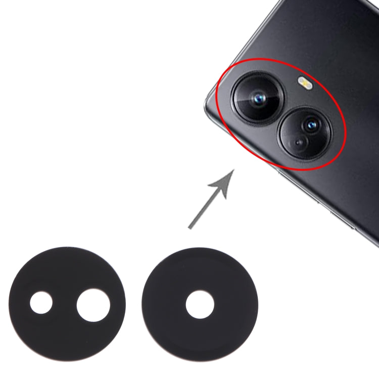 For Realme 10 Pro+ 10 Pair Original Back Camera Lens, For Realme 10 Pro+ (Original)