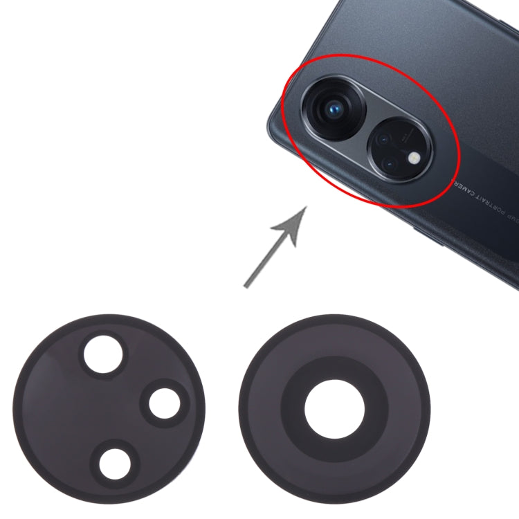 10 PCS Original Back Camera Lens for OPPO Reno8 T 5G, For OPPO Reno8 T 5G