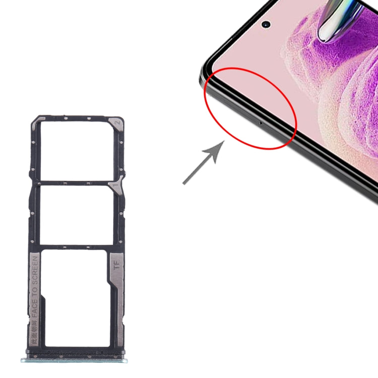 For Xiaomi Redmi Note 12s SIM Card Tray + SIM Card Tray + Micro SD Card Tray, For Xiaomi Redmi Note 12s