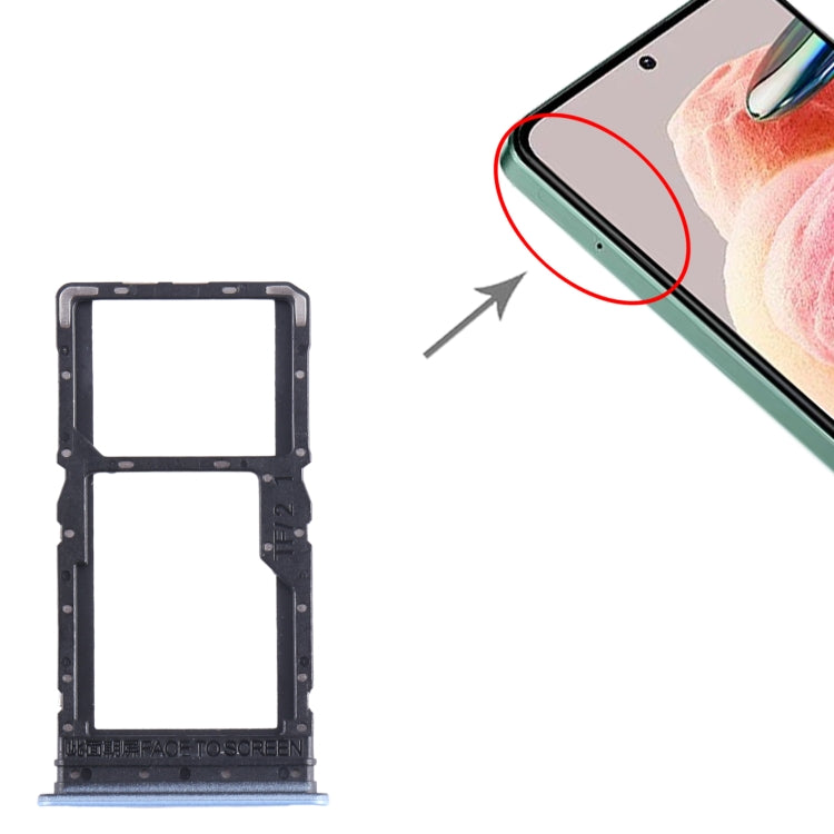 For Xiaomi Redmi 12 4G SIM Card Tray + SIM Card Tray / Micro SD Card Tray, For Xiaomi Redmi 12 4G