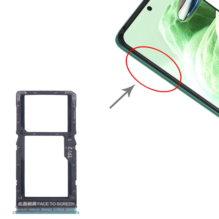 For Xiaomi Redmi Note 12 5G SIM Card Tray + SIM / Micro SD Card Tray, For Xiaomi Redmi Note 12 5G