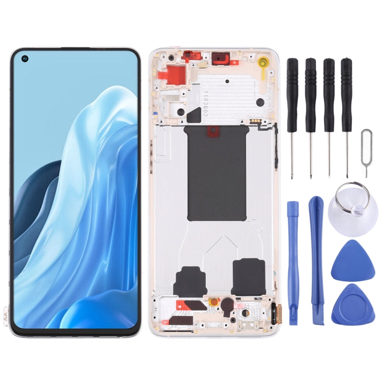 Original LCD Screen For OPPO Reno7 Pro 5G Digitizer Full Assembly with Frame, For OPPO Reno7 Pro 5G