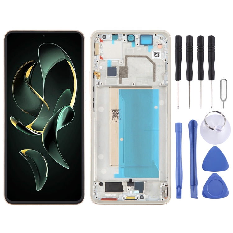 For Xiaomi 13T Original AMOLED Material LCD Screen Digitizer Full Assembly with Frame, For Xiaomi 13T(Original), For Xiaomi 13T (Original)