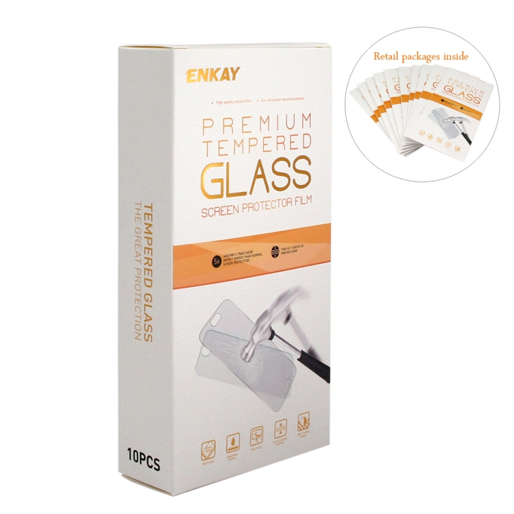 10 PCS ENKAY Hat-prince 0.26mm 9H 2.5D Curved Edge Tempered Glass Film for Galaxy A80