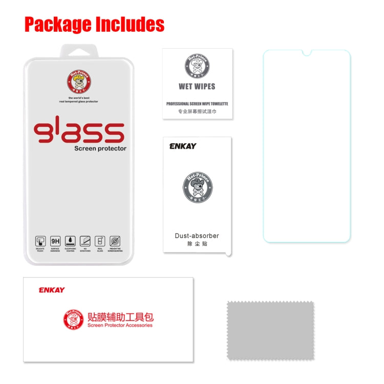 ENKAY Hat-Prince 0.26mm 2.5D 9H Tempered Glass Protective Film for Samsung Galaxy A70, For Samsung Galaxy A70(1 PC)