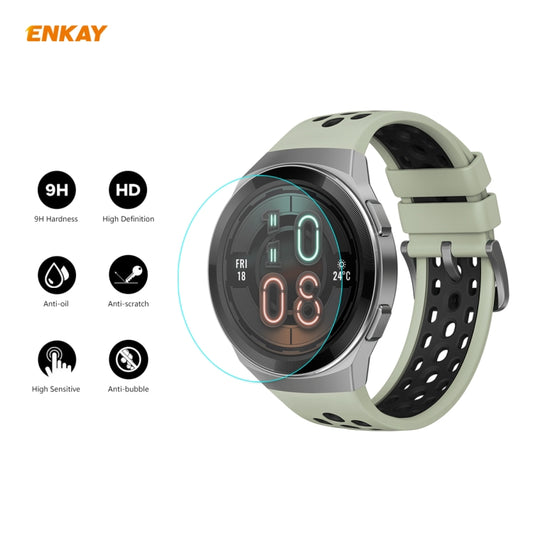 For HUAWEI Watch GT 2E 46mm Dynamic Edition ENKAY Hat-Prince 0.2mm 9H 2.15D Curved Edge Tempered Glass Screen Protector  Watch Film