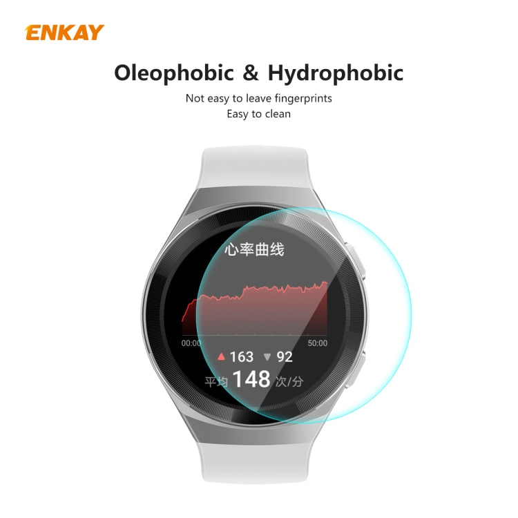 For HUAWEI Watch GT 2E 46mm Dynamic Edition ENKAY Hat-Prince 0.2mm 9H 2.15D Curved Edge Tempered Glass Screen Protector  Watch Film